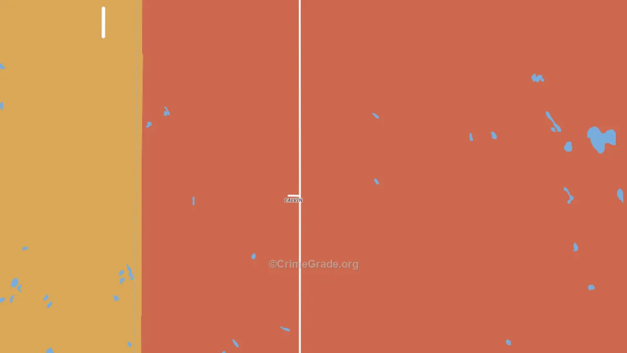 Calvin, ND Map of Assault Rates