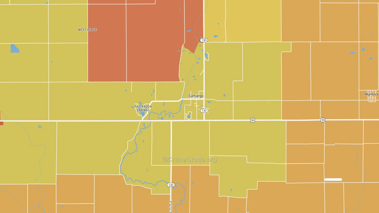 Camargo, IL Map of Assault Rates