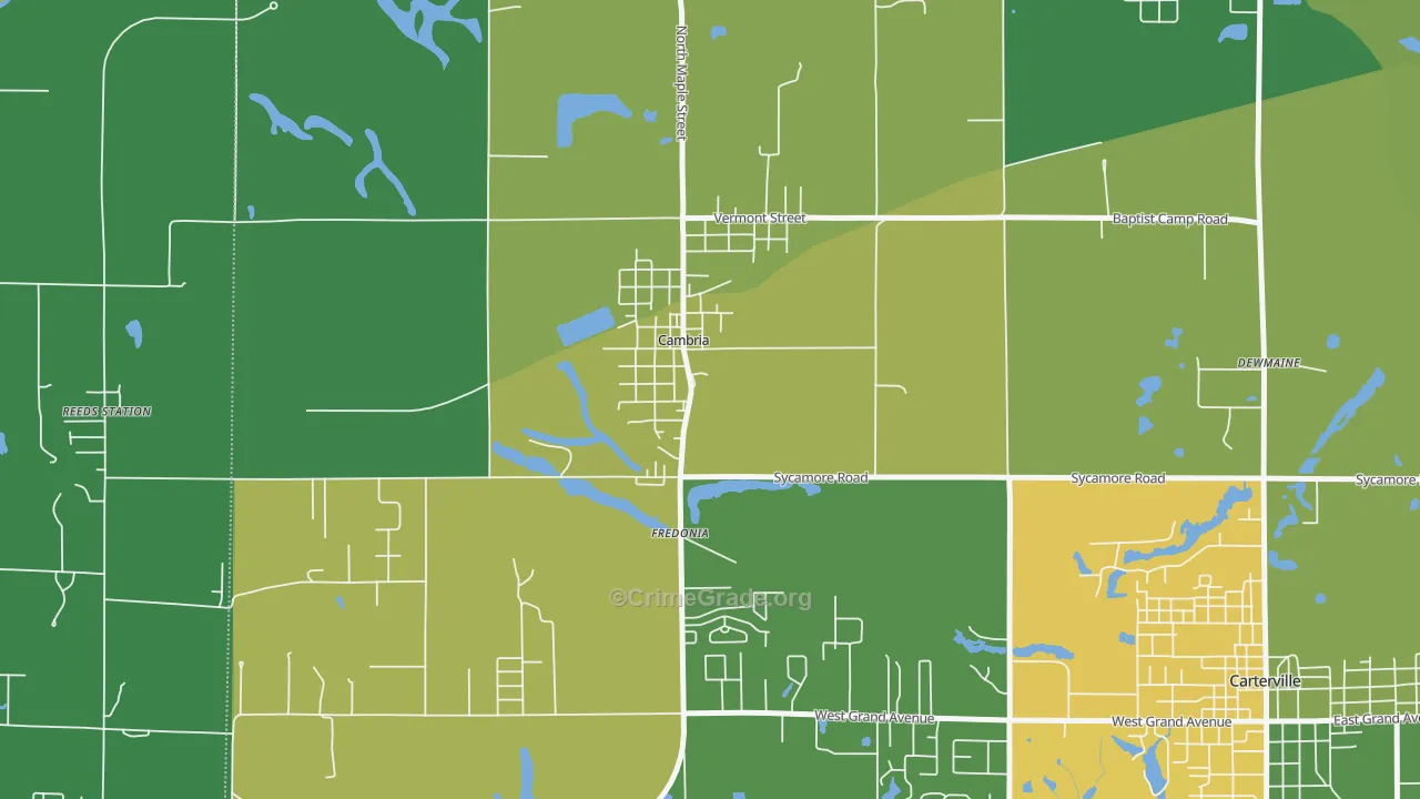 Cambria, IL Map of Assault Rates