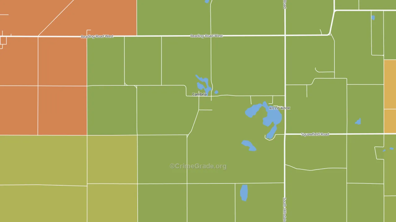 Cambria, MI Map of Assault Rates