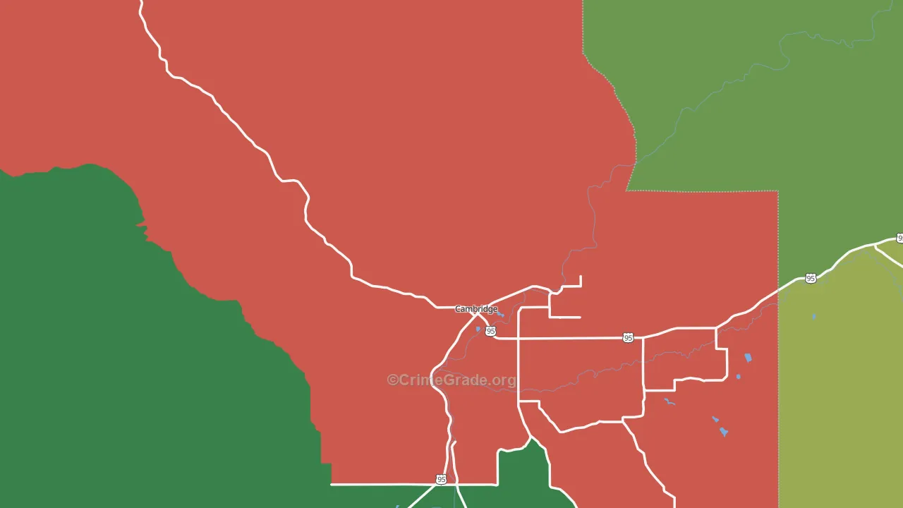 Cambridge, ID Map of Assault Rates