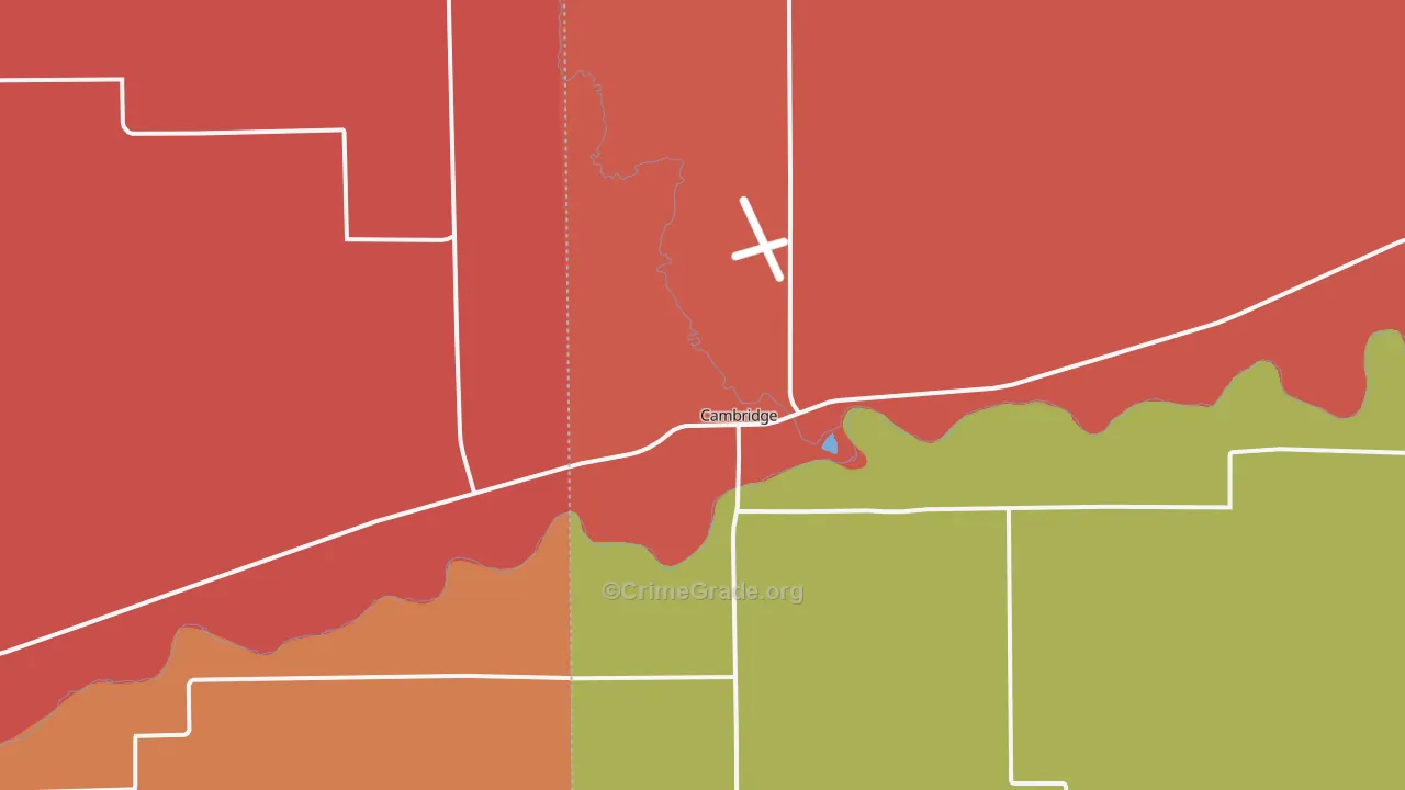 Cambridge, NE Map of Assault Rates
