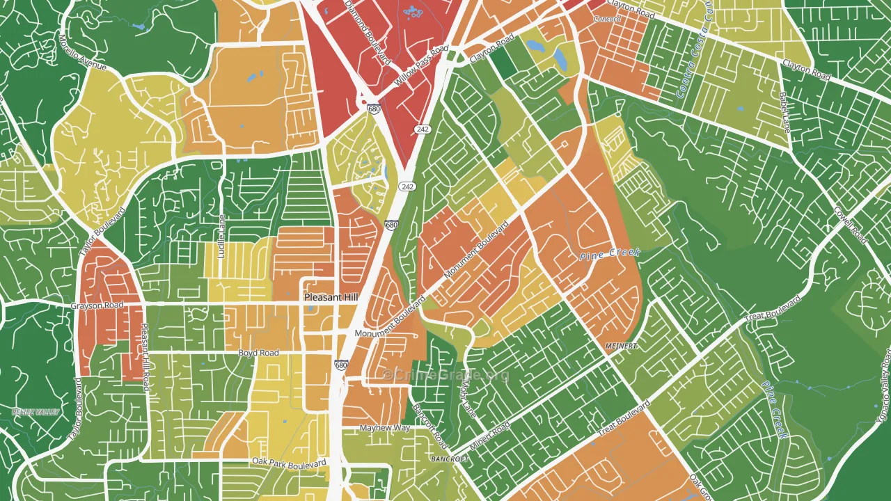 Cambridge Park, Concord, CA Map of Assault Rates