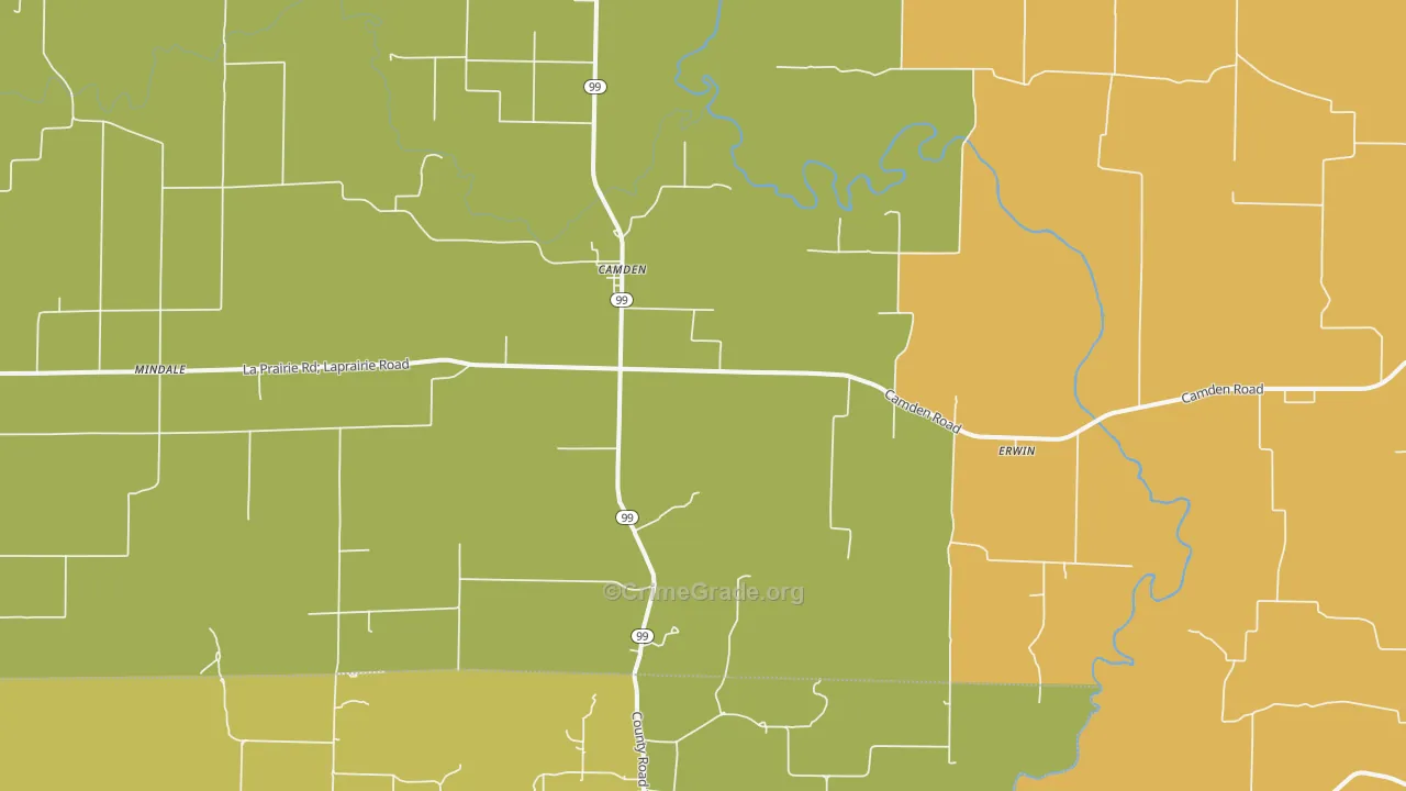 Camden, IL Map of Assault Rates