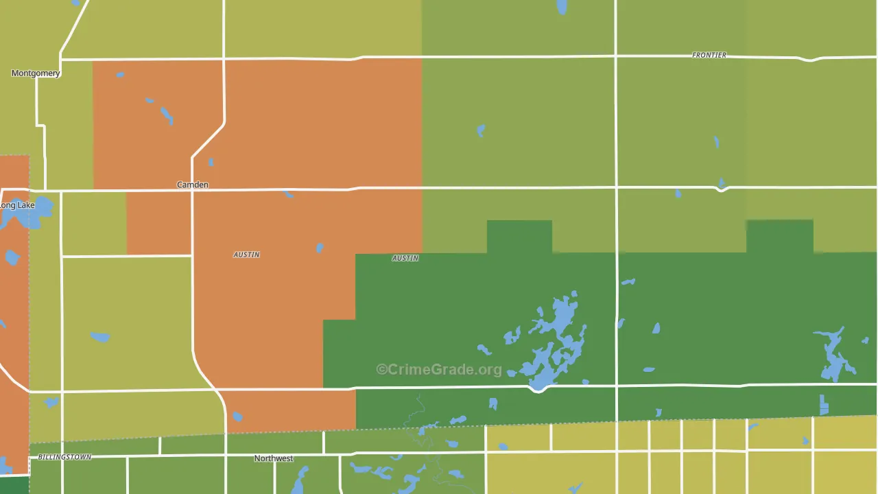 Camden, MI Map of Assault Rates