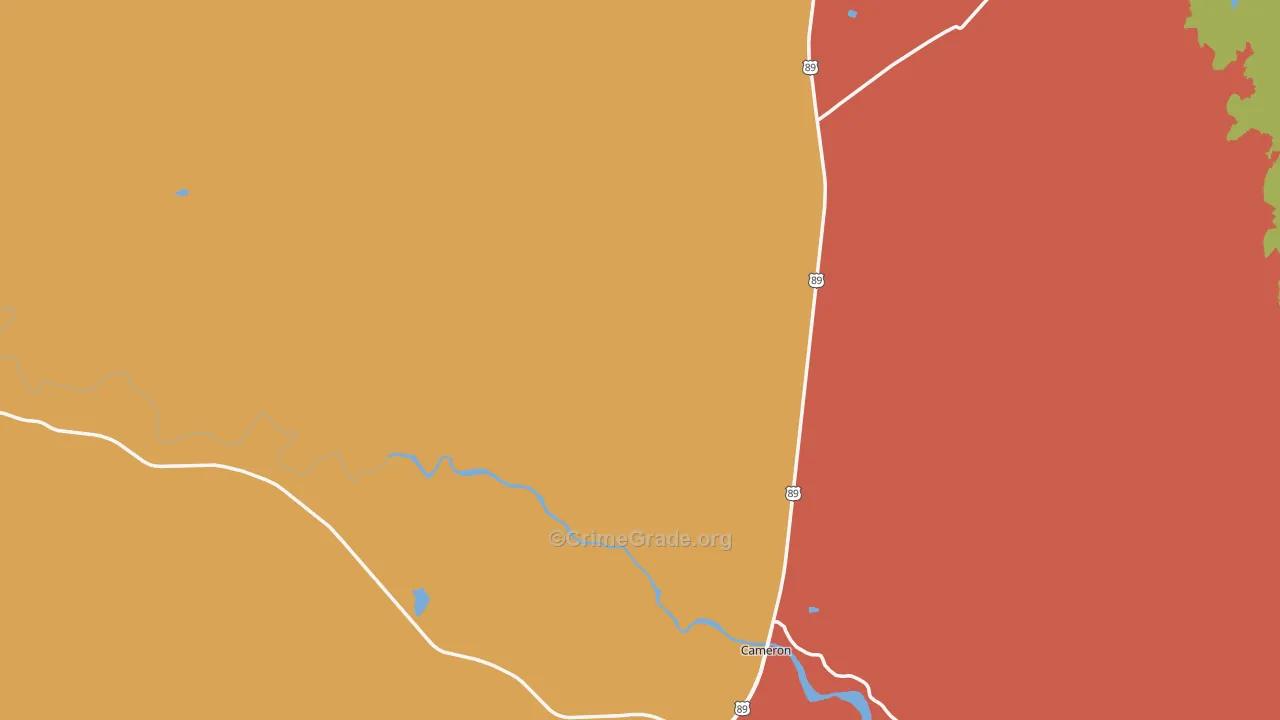 Cameron, AZ Map of Assault Rates