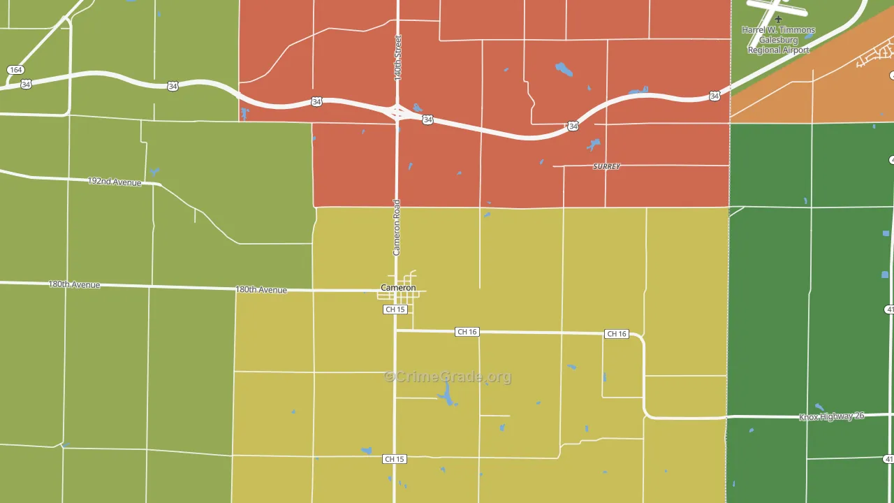 Cameron, IL Map of Assault Rates