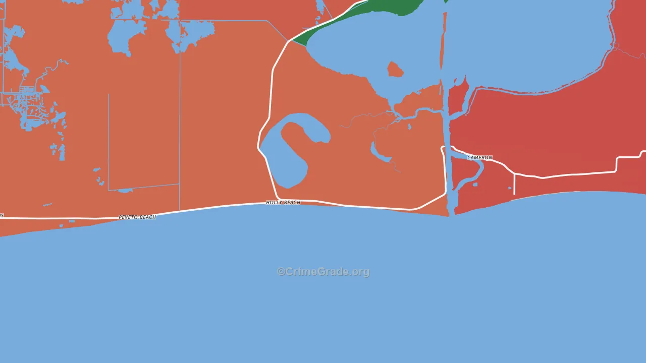 Cameron, LA Map of Assault Rates