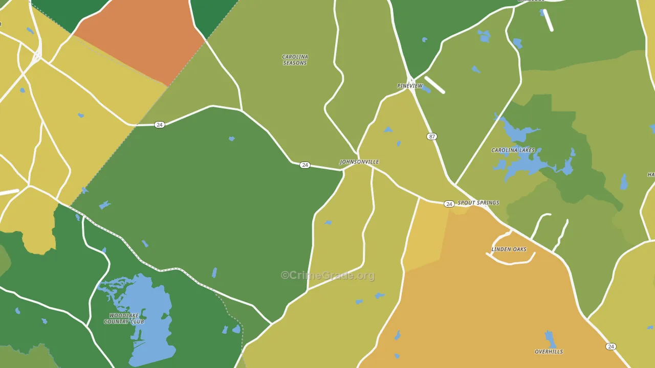 Cameron, NC Map of Assault Rates