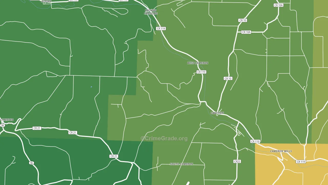 Cameron, NY Map of Assault Rates