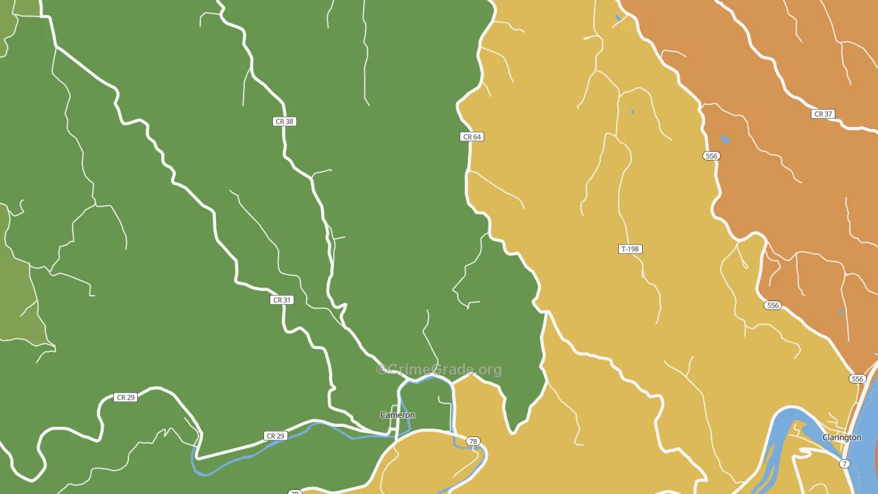 Cameron, OH Map of Assault Rates