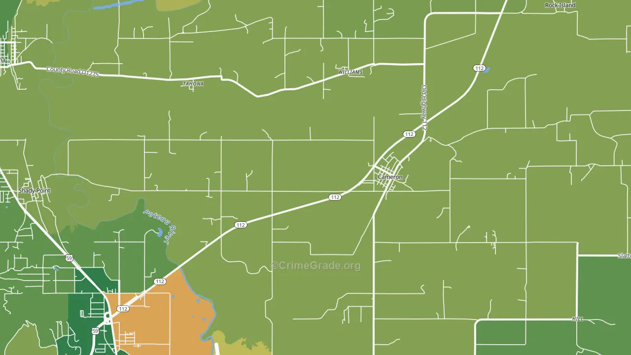 Cameron, OK Map of Assault Rates