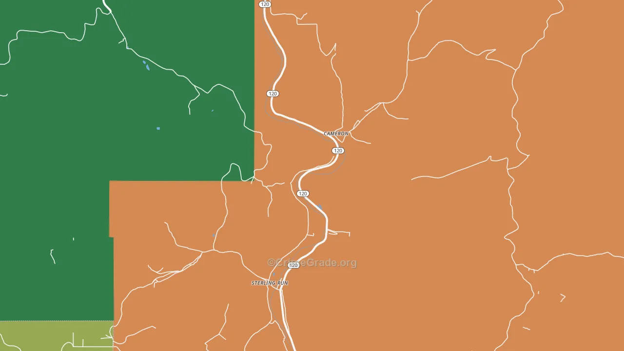 Cameron, PA Map of Assault Rates