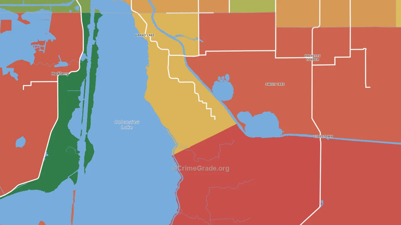 Cameron Parish, LA Map of Assault Rates
