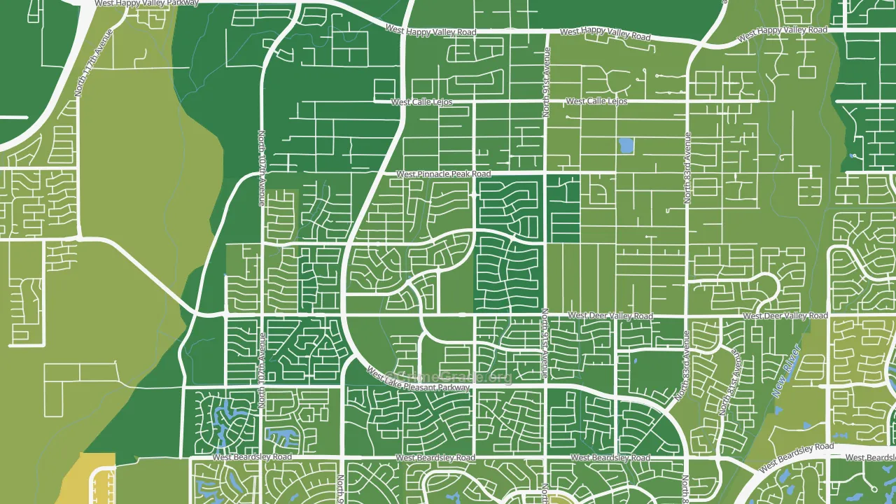 Camino Lago, Phoenix, AZ Map of Assault Rates