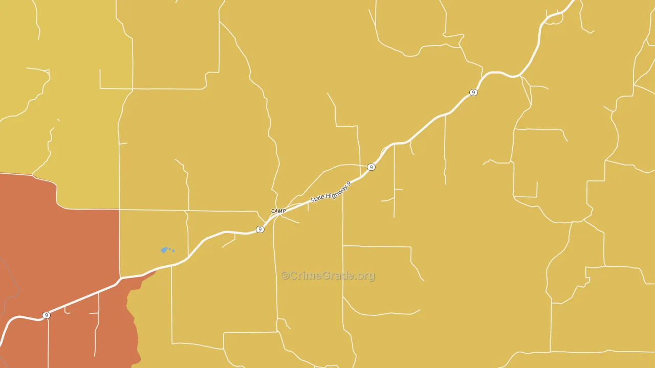 Camp, AR Map of Assault Rates