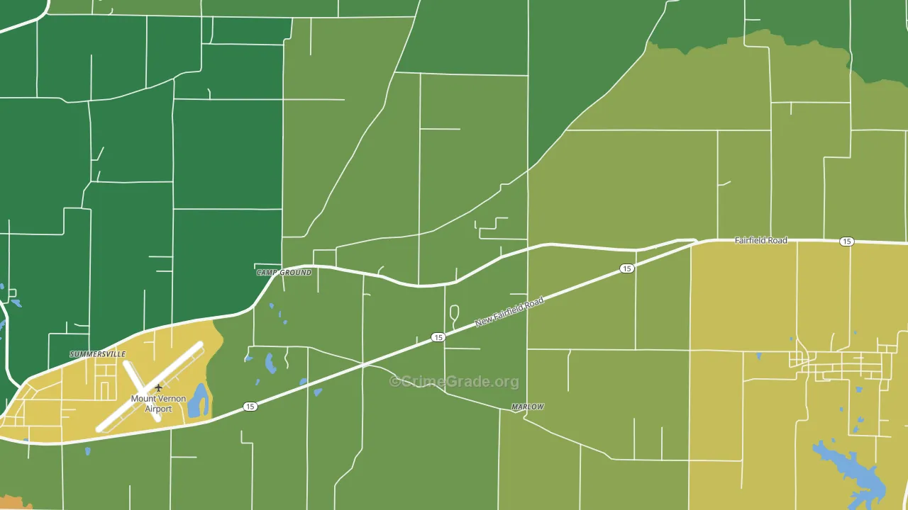 Camp Ground, IL Map of Assault Rates