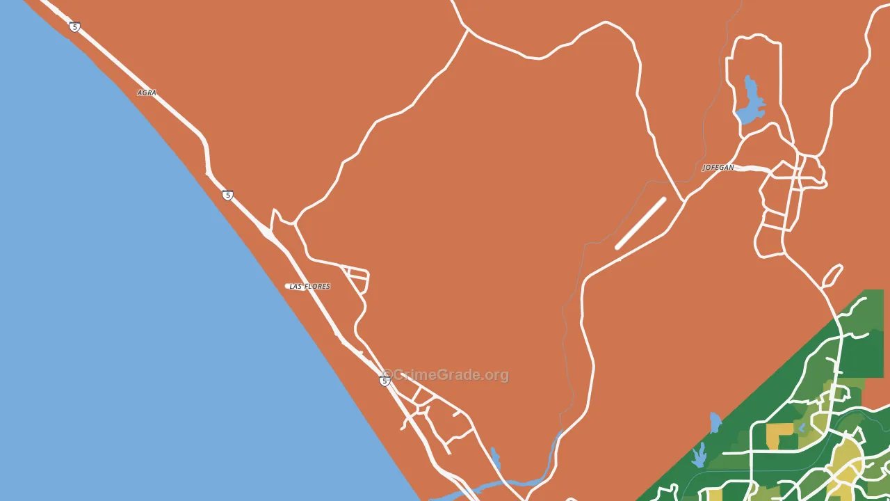 Camp Pendleton South, Oceanside, CA Map of Assault Rates