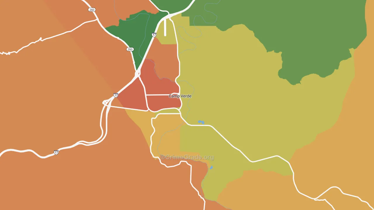 Camp Verde, AZ Map of Assault Rates
