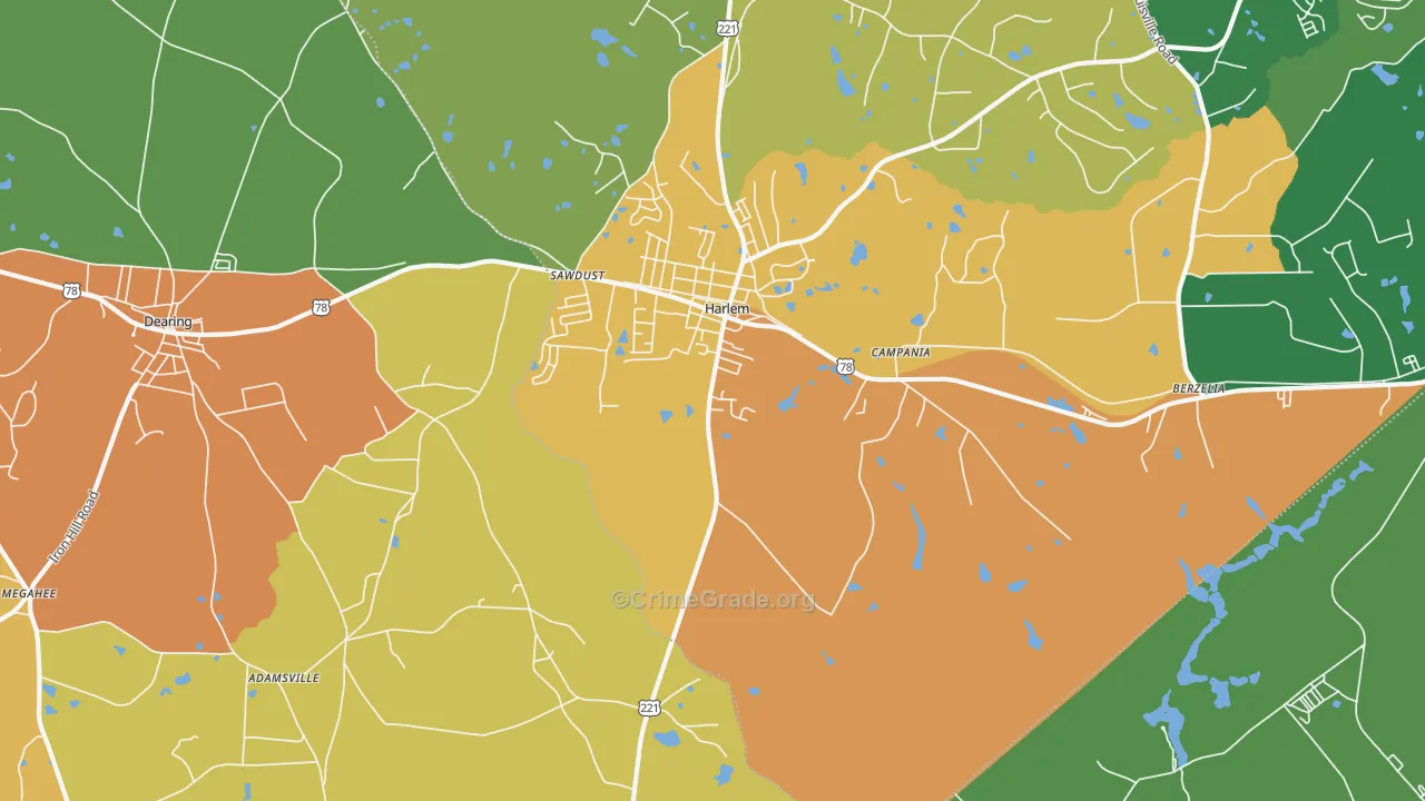 Campania, GA Map of Assault Rates