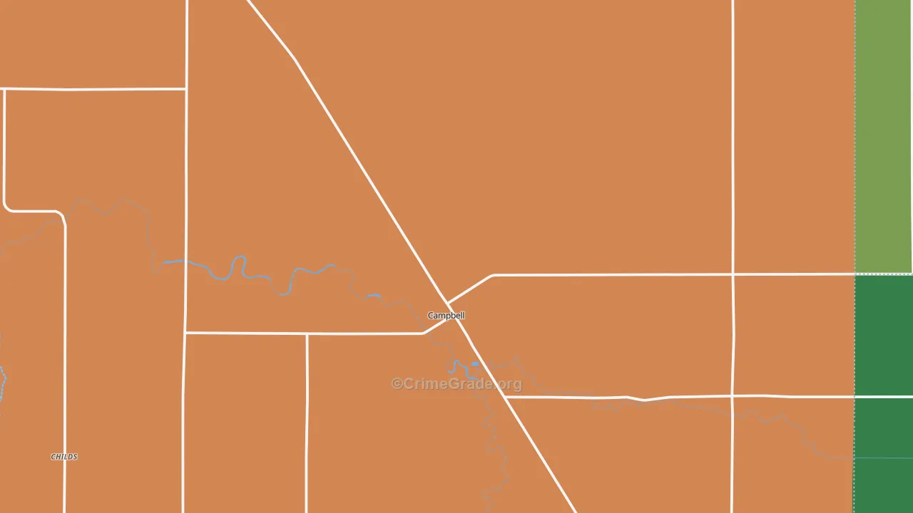 Campbell, MN Map of Assault Rates