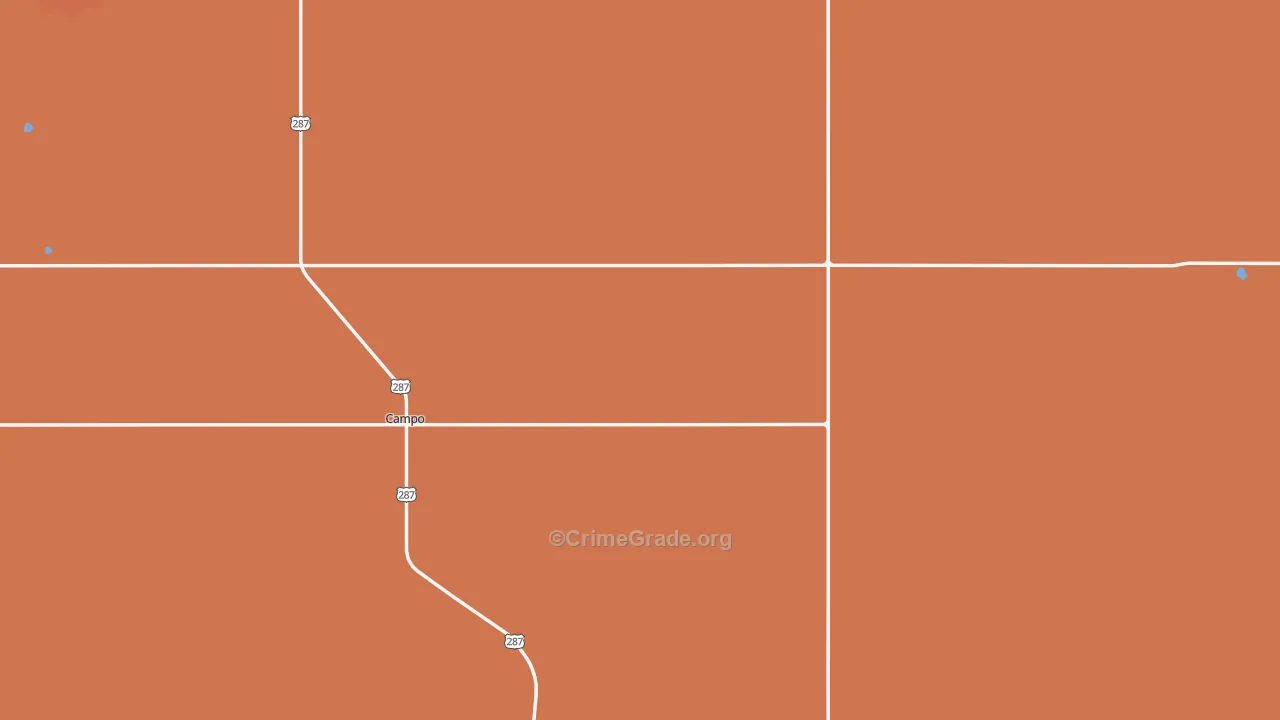 Campo, CO Map of Assault Rates