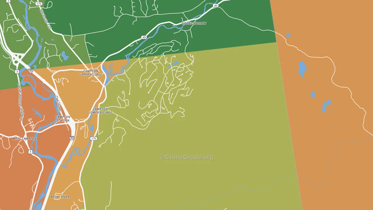 Campton Lower Village, NH Map of Assault Rates
