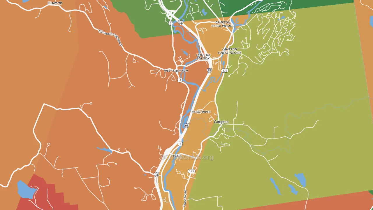 Campton, NH Map of Assault Rates