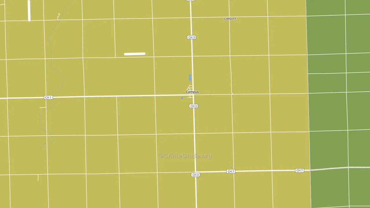 Campus, IL Map of Assault Rates
