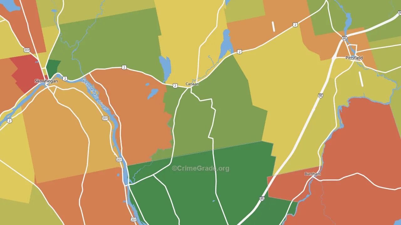 Canaan, ME Map of Assault Rates