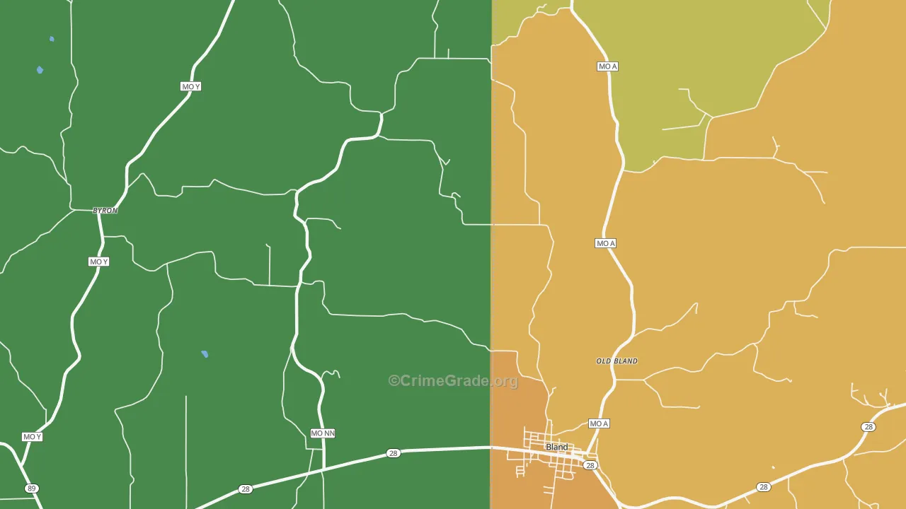 Canaan, MO Map of Assault Rates
