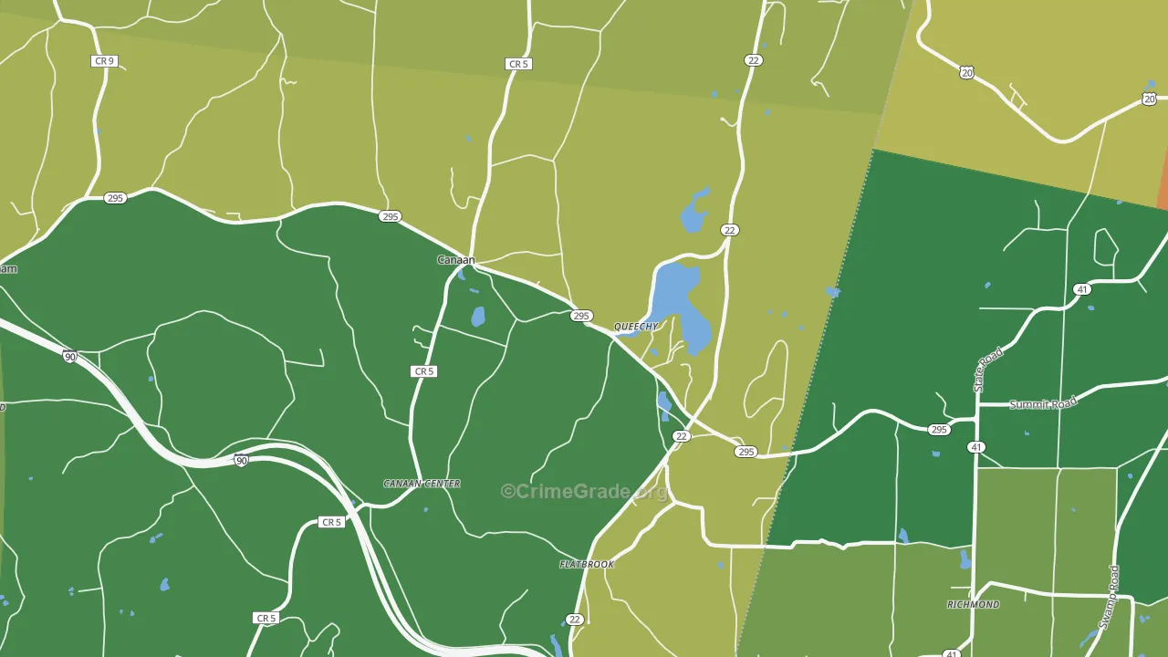 Canaan, NY Map of Assault Rates