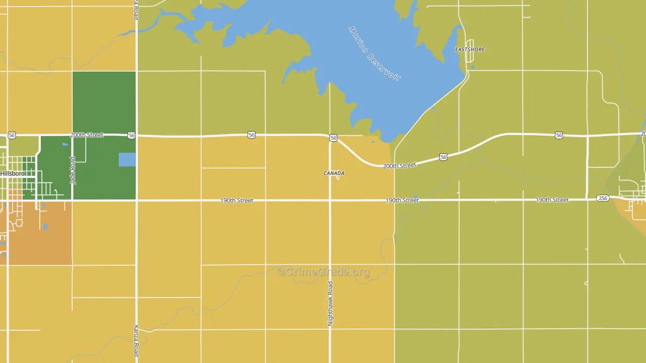 Canada, KS Map of Assault Rates