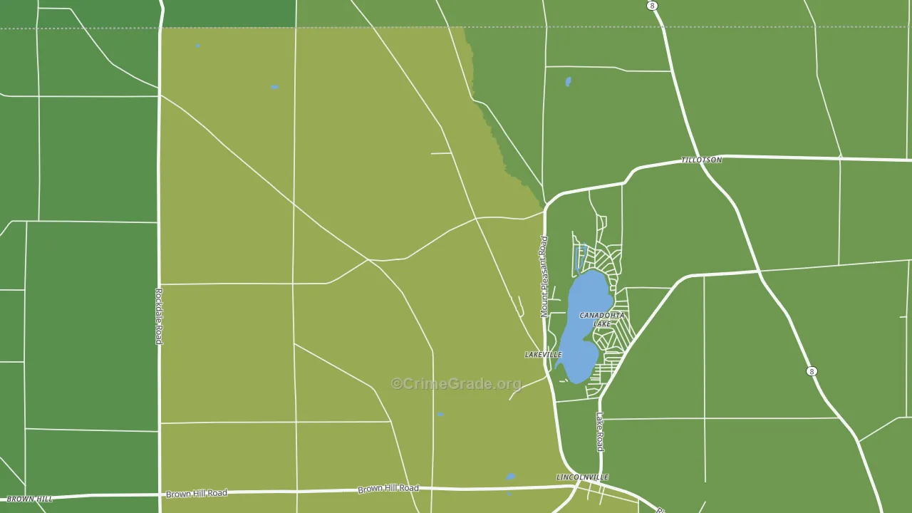 Canadohta Lake, PA Map of Assault Rates