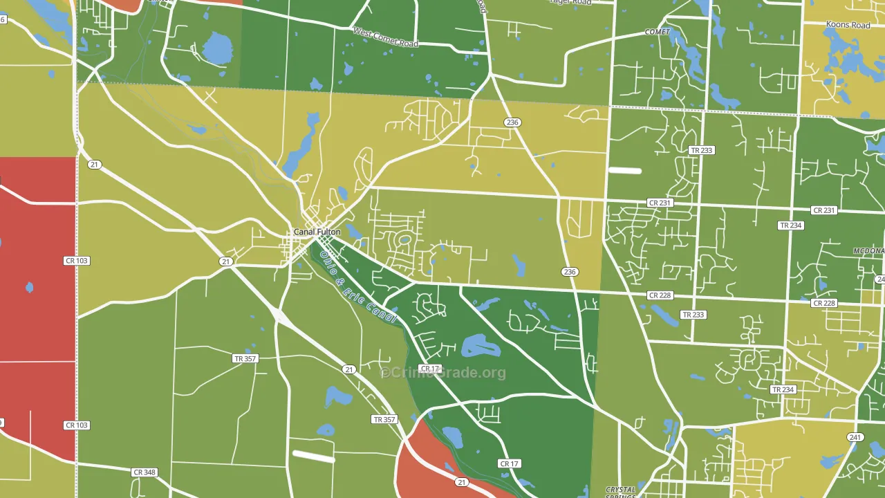 Canal Fulton, OH Map of Assault Rates