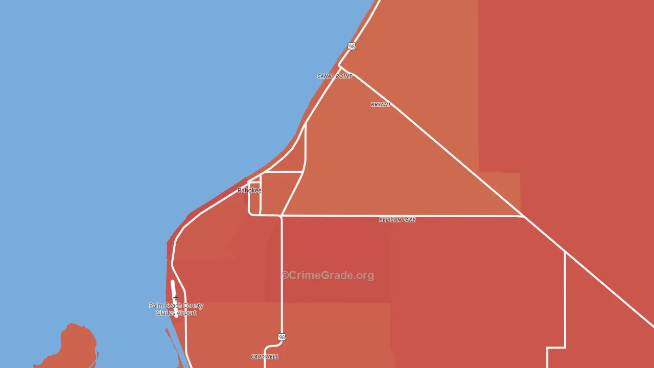 Canal Point, FL Map of Assault Rates