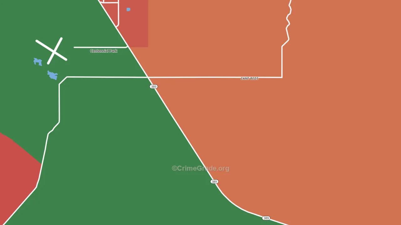 Cane Beds, AZ Map of Assault Rates