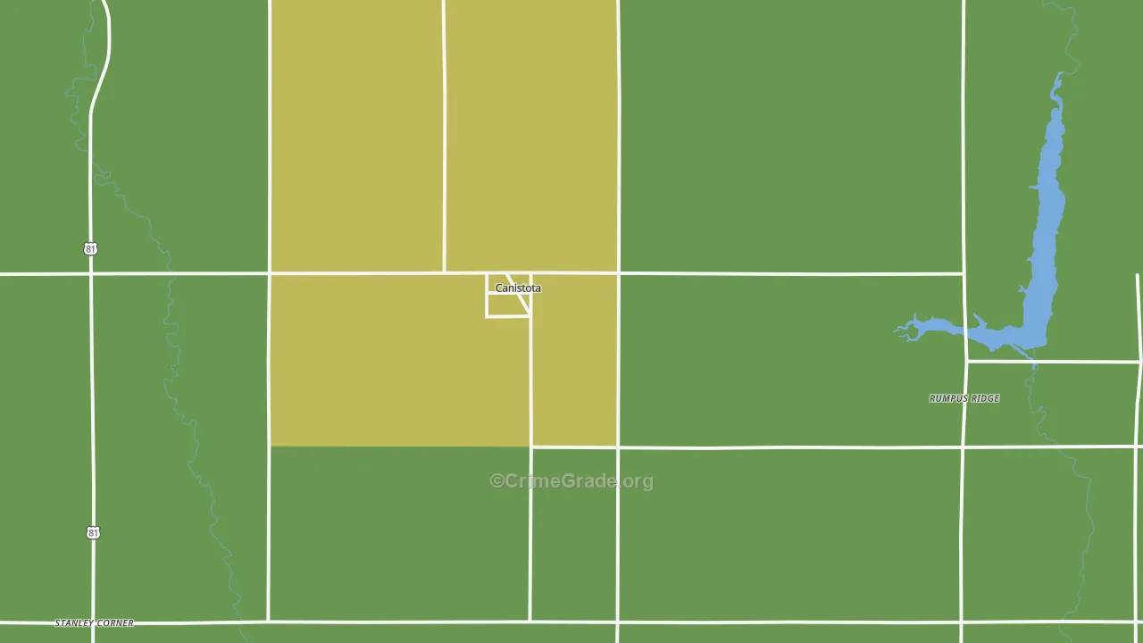 Canistota, SD Map of Assault Rates