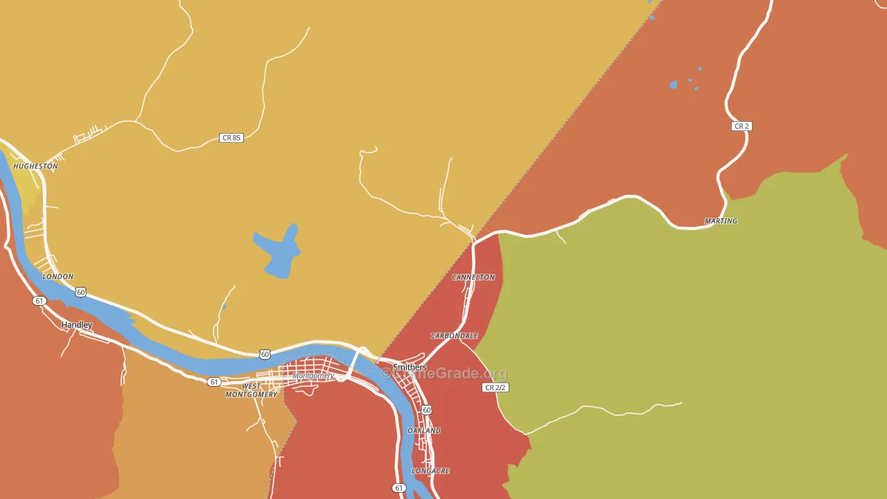 Cannelton, WV Map of Assault Rates