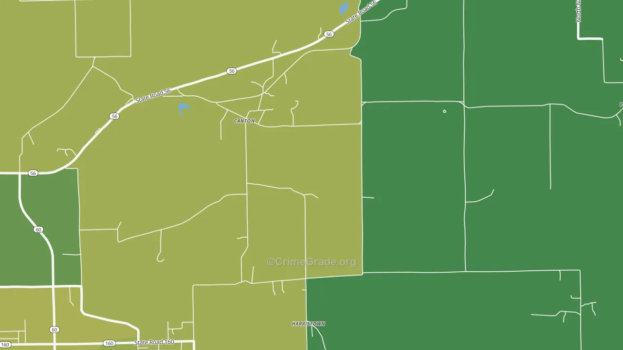Canton, IN Map of Assault Rates