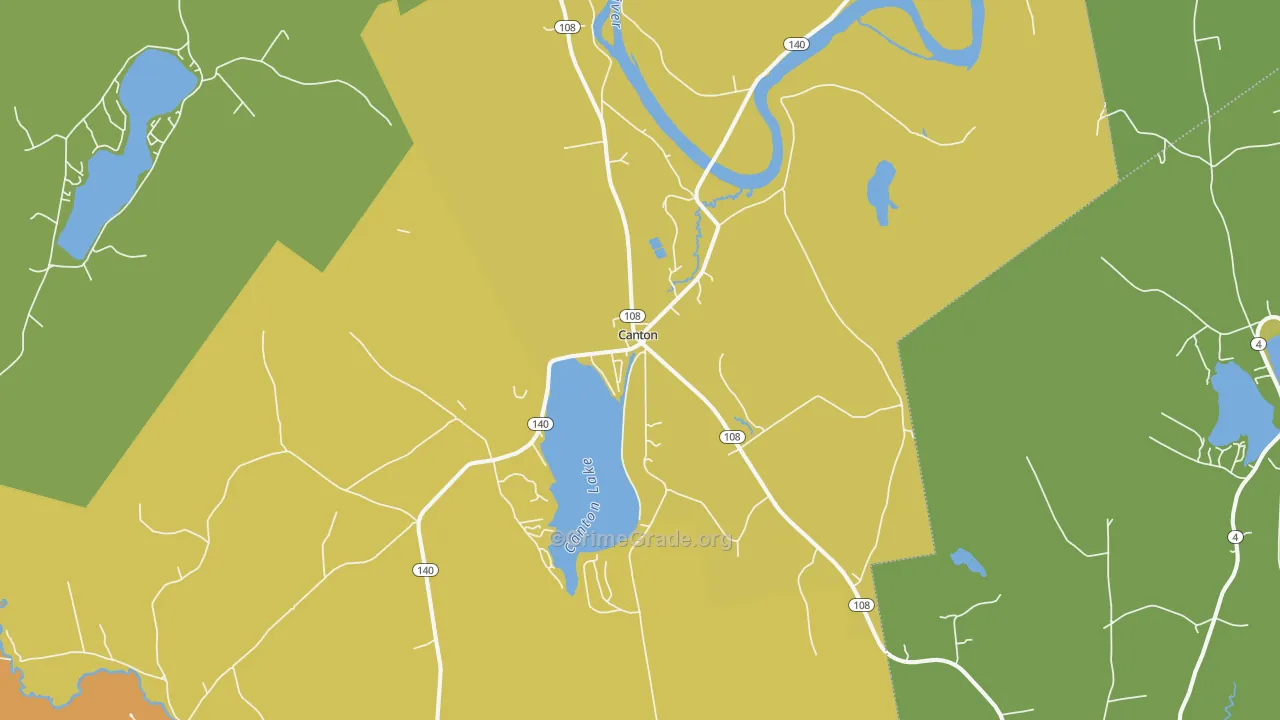 Canton, ME Map of Assault Rates