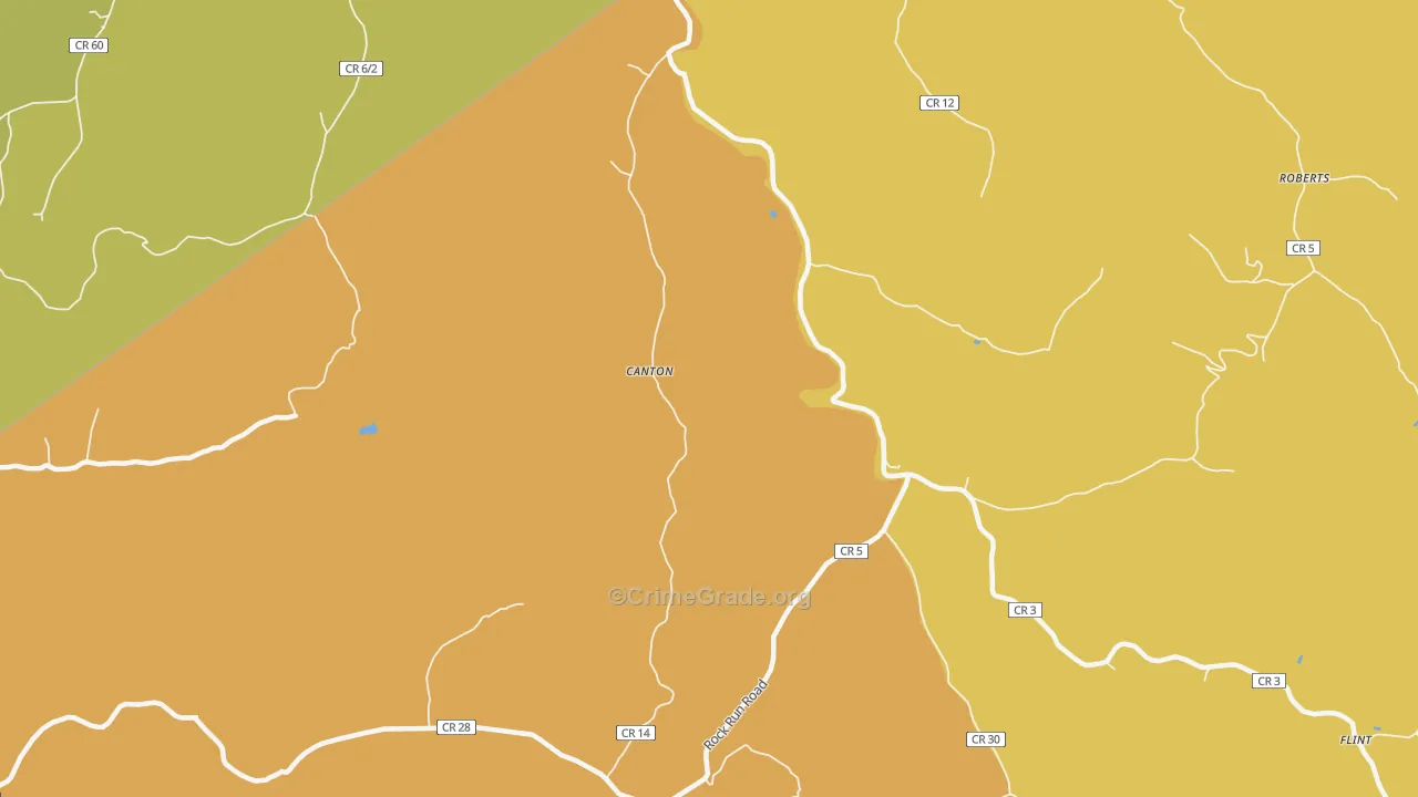 Canton, WV Map of Assault Rates