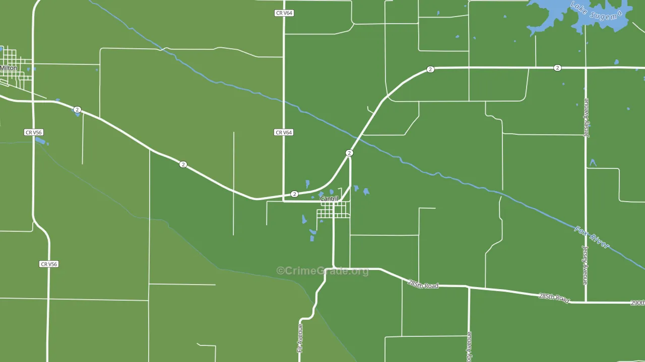 Cantril, IA Map of Assault Rates