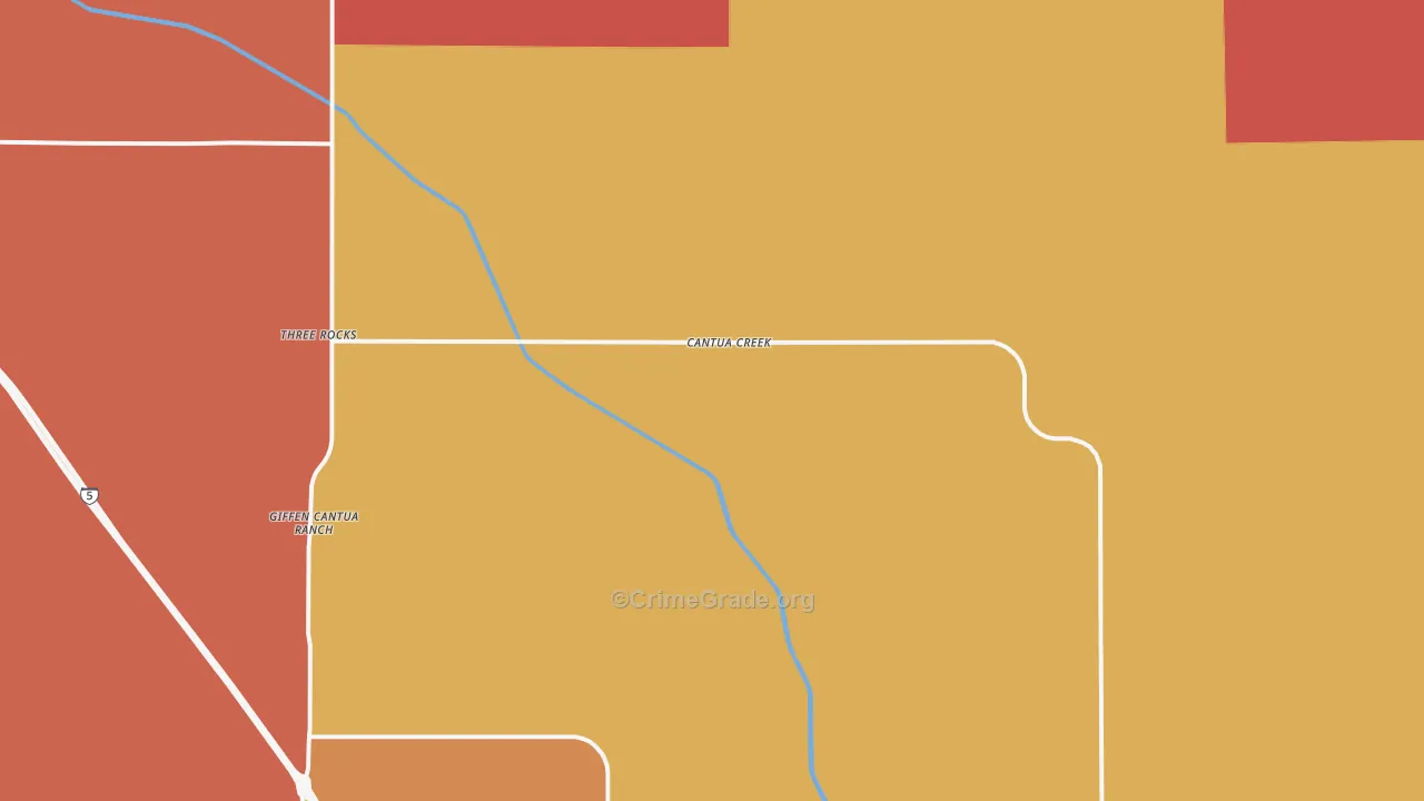 Cantua Creek, CA Map of Assault Rates
