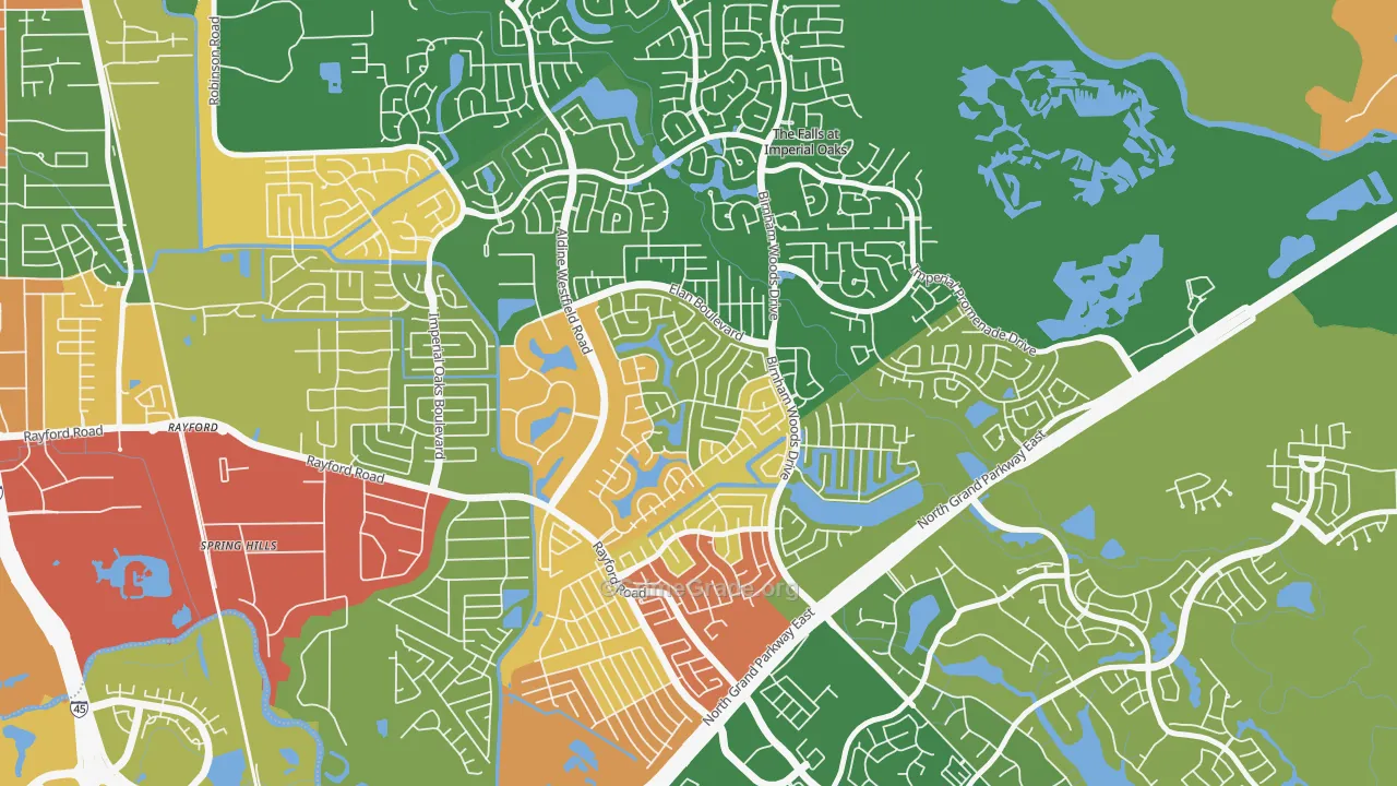 Canyon Lakes at Legends Ranch, Spring, TX Map of Assault Rates
