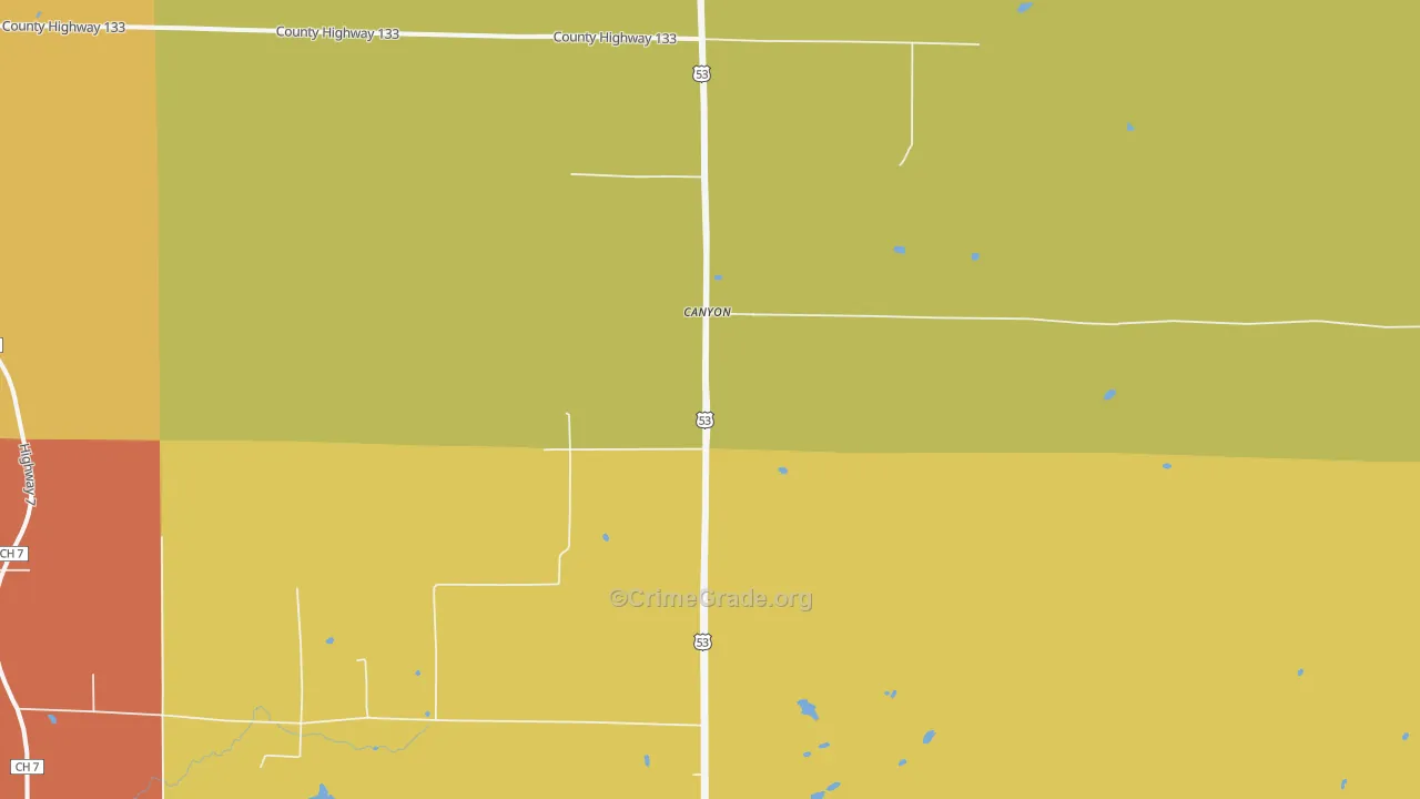 Canyon, MN Map of Assault Rates
