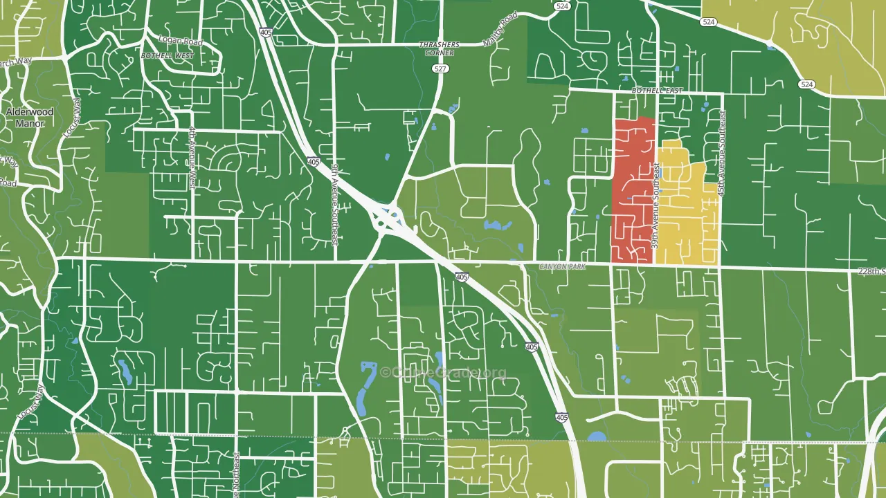 Canyon Park, Bothell, WA Map of Assault Rates