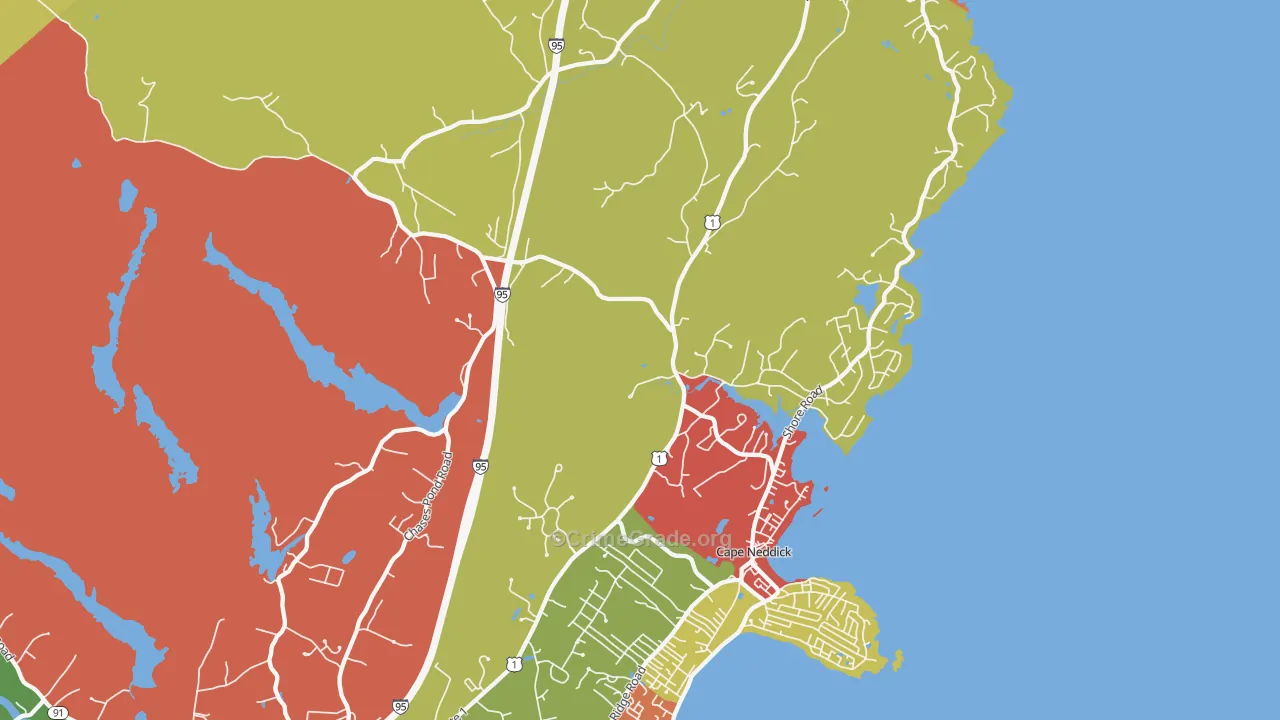 Cape Neddick, ME Map of Assault Rates