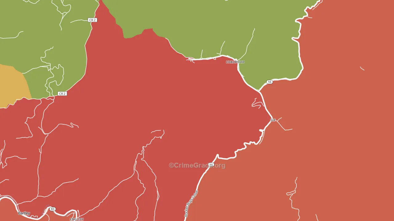 Capels, WV Map of Assault Rates