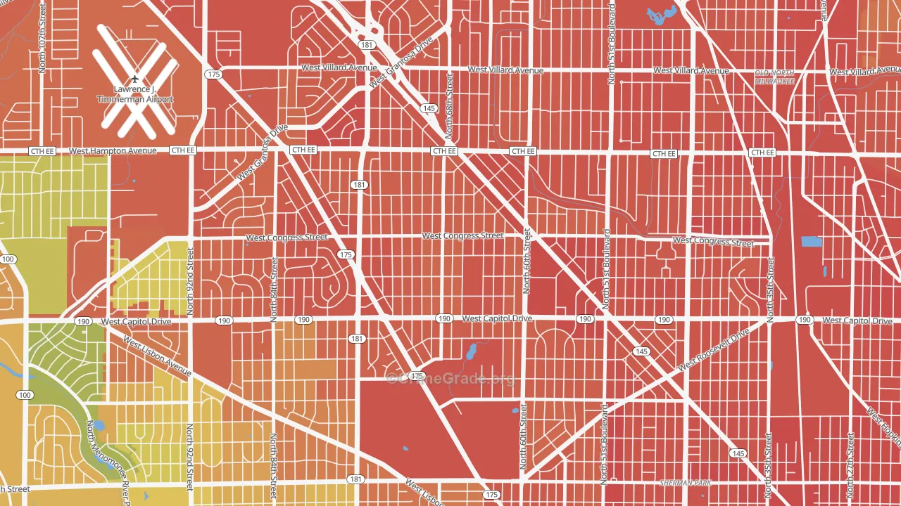 Capitol Heights, Milwaukee, WI Map of Assault Rates